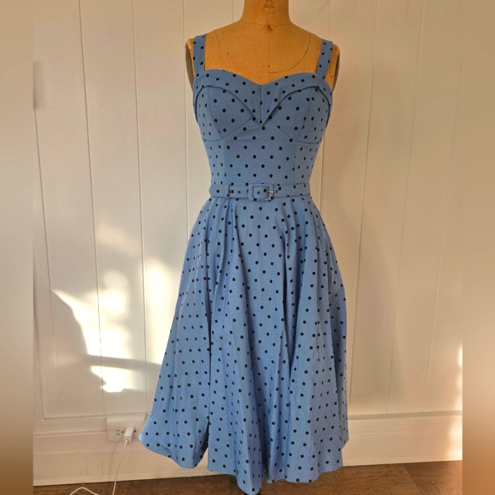 Vixen Maneater Swing Dress in Sunset Blue